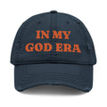 My God Era Edition - Distressed Orange Embroidered Cap