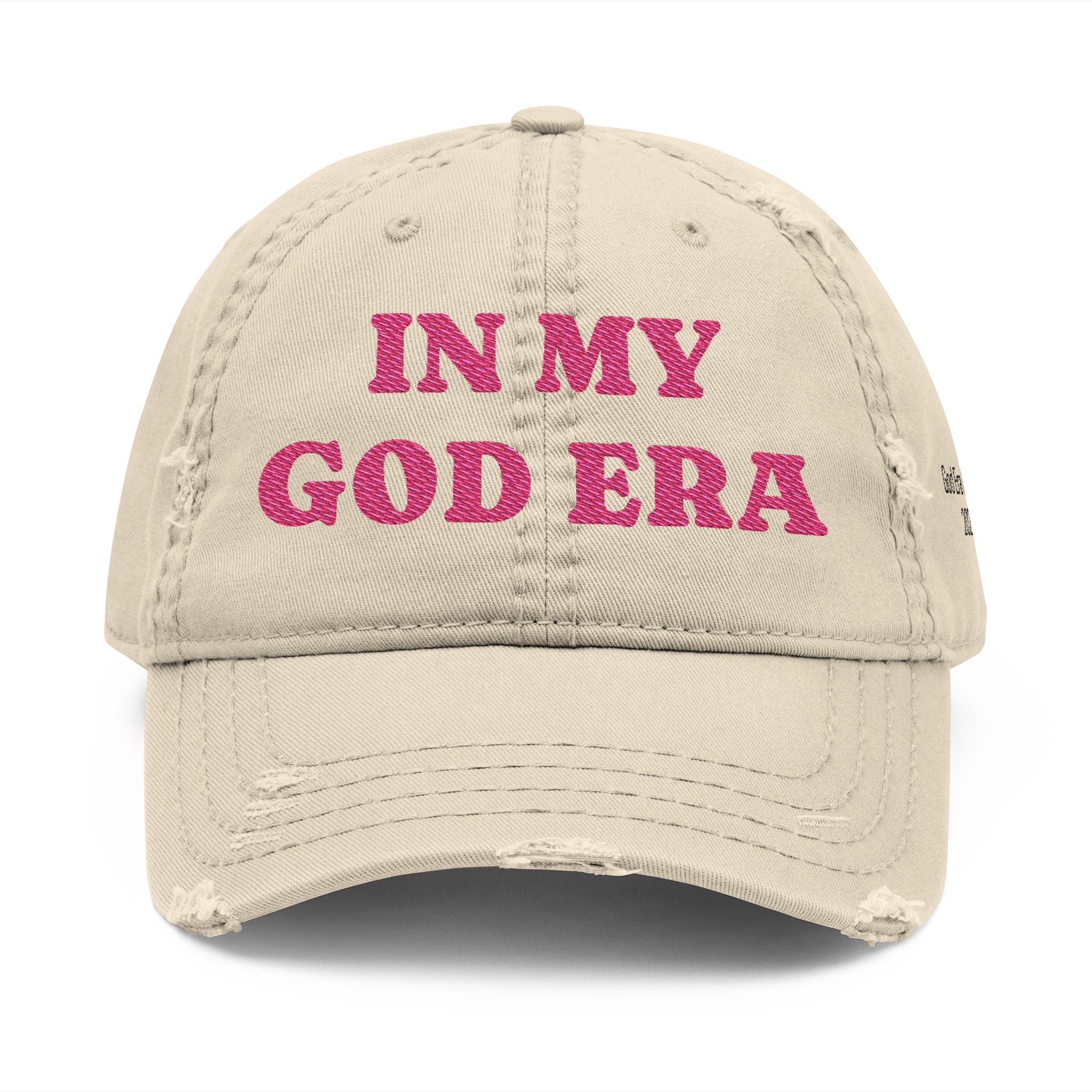 My God Era Edition - Distressed Flamingo Embroidered Cap