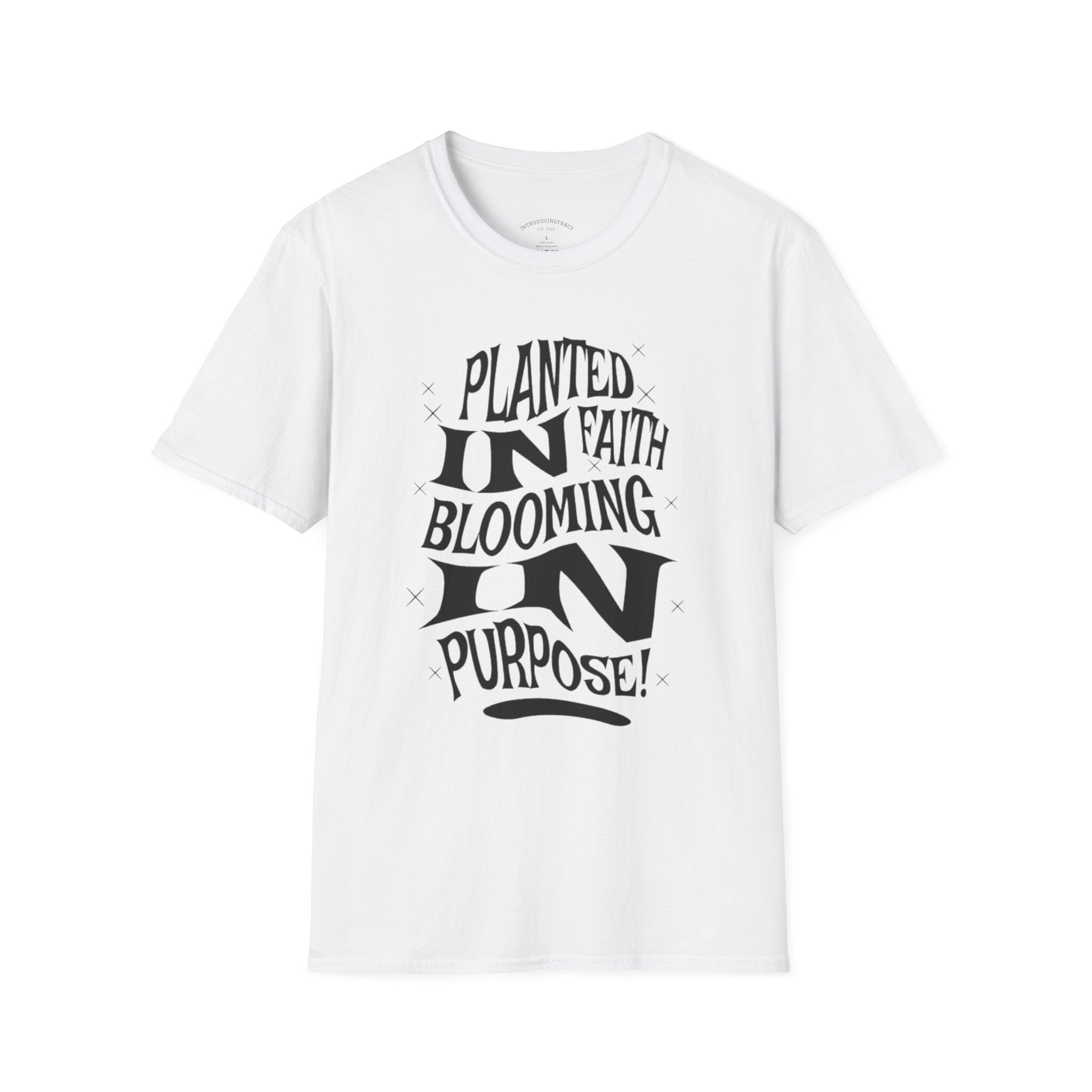 Planted in Faith, Blooming on Purpose Tee