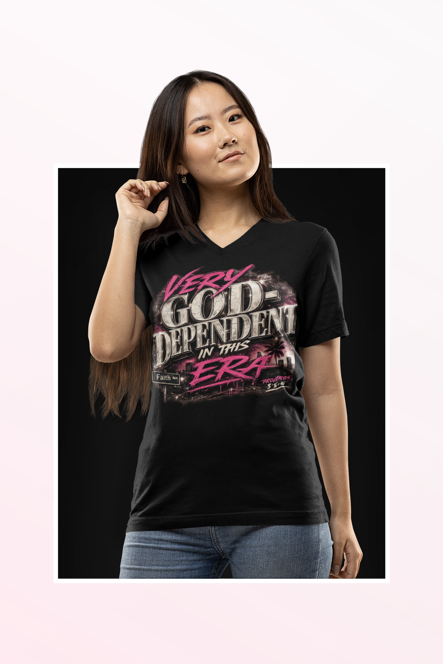 God-Dependent in This Era V-Neck Tee